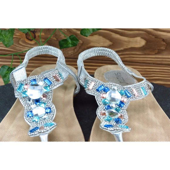 Siketu Size‎ 45 M Silver Gladiator Synthetic Women Sandal Shoes - Picture 3 of 7